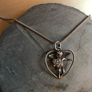 Sterling Silver Cupid Necklace